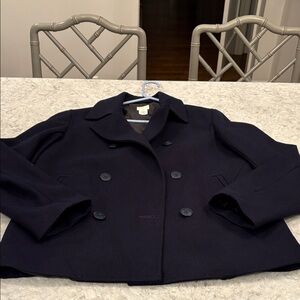 Crewcuts Kids Navy Wool Peacoat